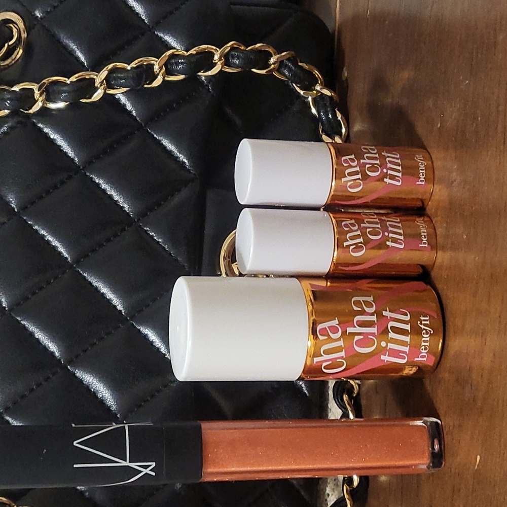 Benefit Chacha tint, Nars Lipgloss Greek Holiday + 2 mini cha cha tint (unused)